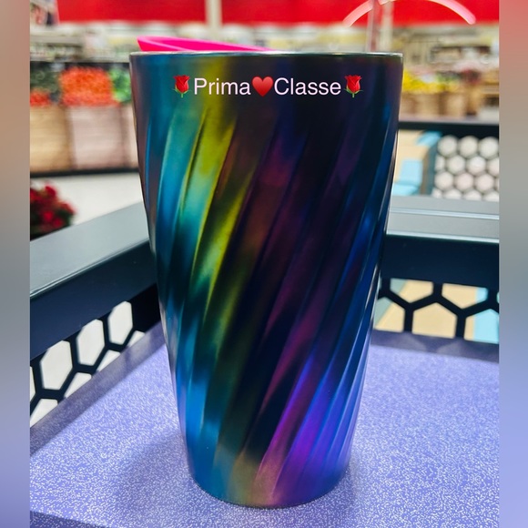 Starbucks Oil Slick Ion Ceramic Swirl Tumbler Double Wall Ceramic Cup 12oz NWT - Picture 12 of 13